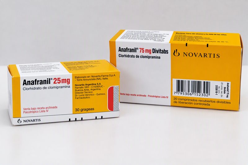 Cajas de Anafranil 25 mg y 75 mg